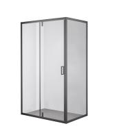 Душевой уголок DUERO, прямоугольный, черный DR-128CR-SW-GB Душевой уголок DUERO, прямоугольный, черный DR-128CR-SW-GB