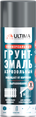 Краска аэрозольная ULTIMA, серый грунт, 520 мл Краска аэрозольная ULTIMA, серый грунт, 520 мл