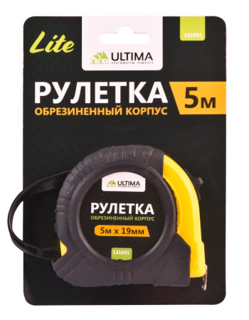 Рулетка Ultima Lite, 5мх19мм, обрезиненный пластиковый корпус Рулетка Ultima Lite, 5мх19мм, обрезиненный пластиковый корпус