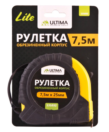 Рулетка Ultima Lite, 7,5мх25мм, обрезиненный пластиковый корпус Рулетка Ultima Lite, 7,5мх25мм, обрезиненный пластиковый корпус
