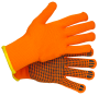 Перчатки BOXER из смесовой пряжи, утепленные акриловым флисом и с ПВХ точкой, BXR1934W