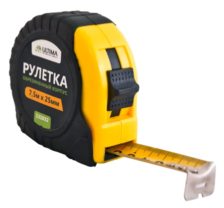 Рулетка Ultima Lite, 7,5мх25мм, обрезиненный пластиковый корпус Рулетка Ultima Lite, 7,5мх25мм, обрезиненный пластиковый корпус