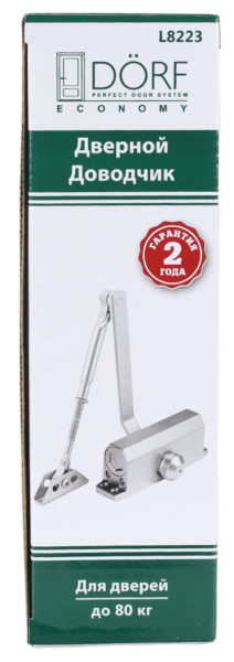 DORF Economy Дверной доводчик L-8223, Белый
