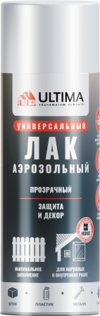 Краска аэрозольная ULTIMA, лак глянцевый, 520 мл Краска аэрозольная ULTIMA, лак глянцевый, 520 мл