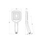 Лейка для душа светодиодная, квадратная с дисплеем OLIVE'S D172LED