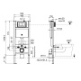 Инсталляция для подвесного унитаза (с клавишей), 48 см PORTO M48010-PR412W Инсталляция для подвесного унитаза (с клавишей), 48 см PORTO M48010-PR412W