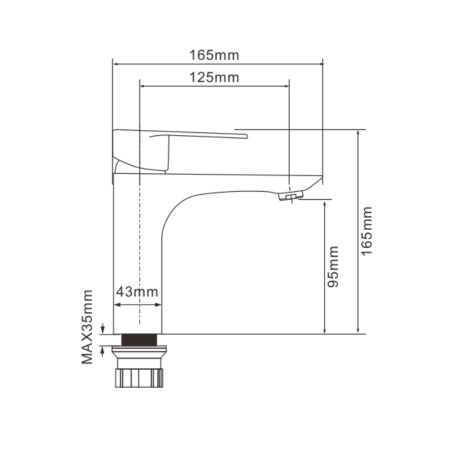 Смеситель для раковины NENSA, NS16100
