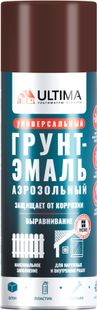 Краска аэрозольная ULTIMA, красно-коричневый грунт, 520 мл Краска аэрозольная ULTIMA, красно-коричневый грунт, 520 мл