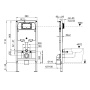 Инсталляция для подвесного унитаза (без клавиши), 58 см M58008
