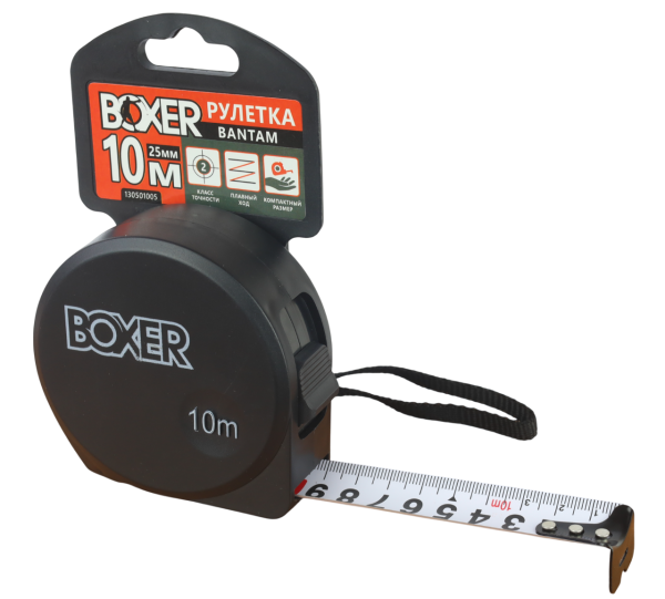 Рулетка BOXER Bantam 10 м х 25 мм, пластиковый корпус
