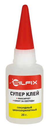 SILFIX Супер клей, цианоакрилатный, флакончик, 20 гр. SILFIX Супер клей, цианоакрилатный, флакончик, 20 гр.